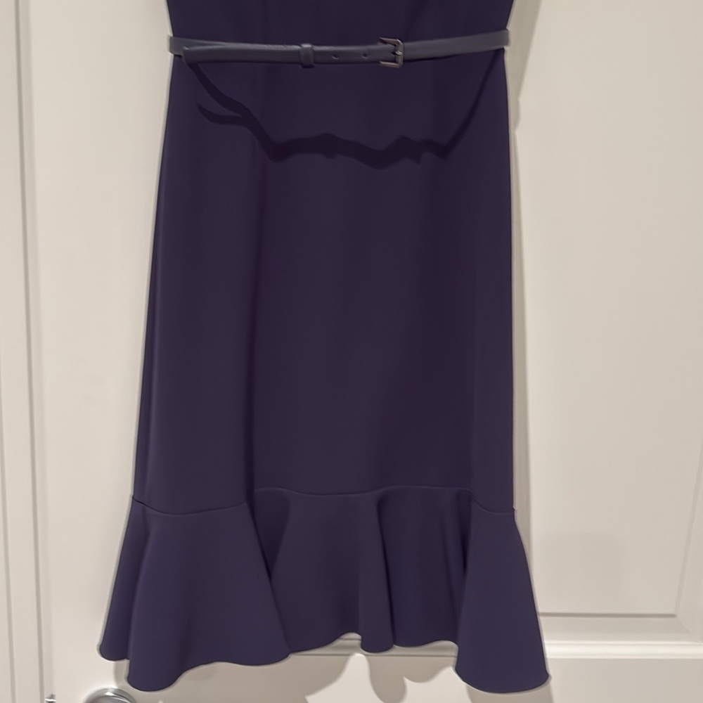 Max Mara Capoed Sleeve Navy Cady Dress, 2. - Picture 3 of 5